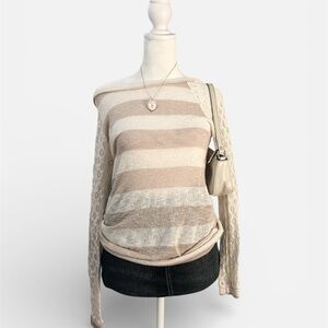 striped beige top